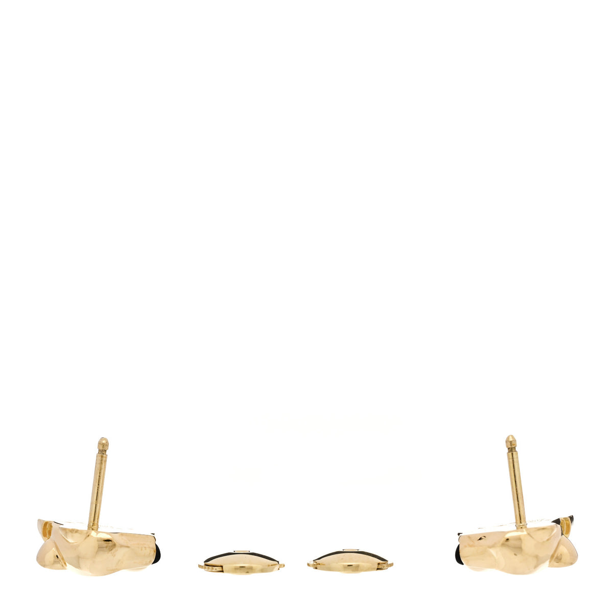 18K Yellow Gold Black Onyx Tsavorite Panthere Earrings