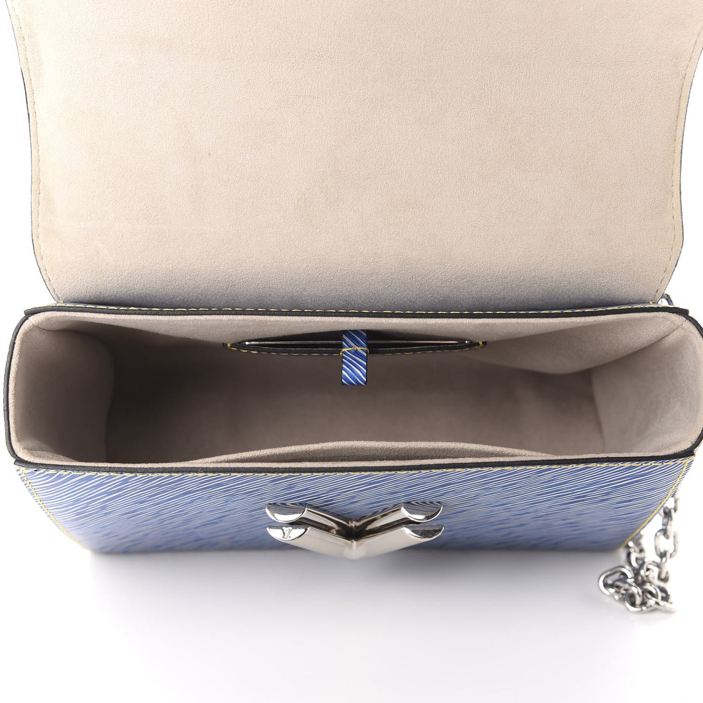 Epi Studded Twist Shoulder Bag MM Denim Light