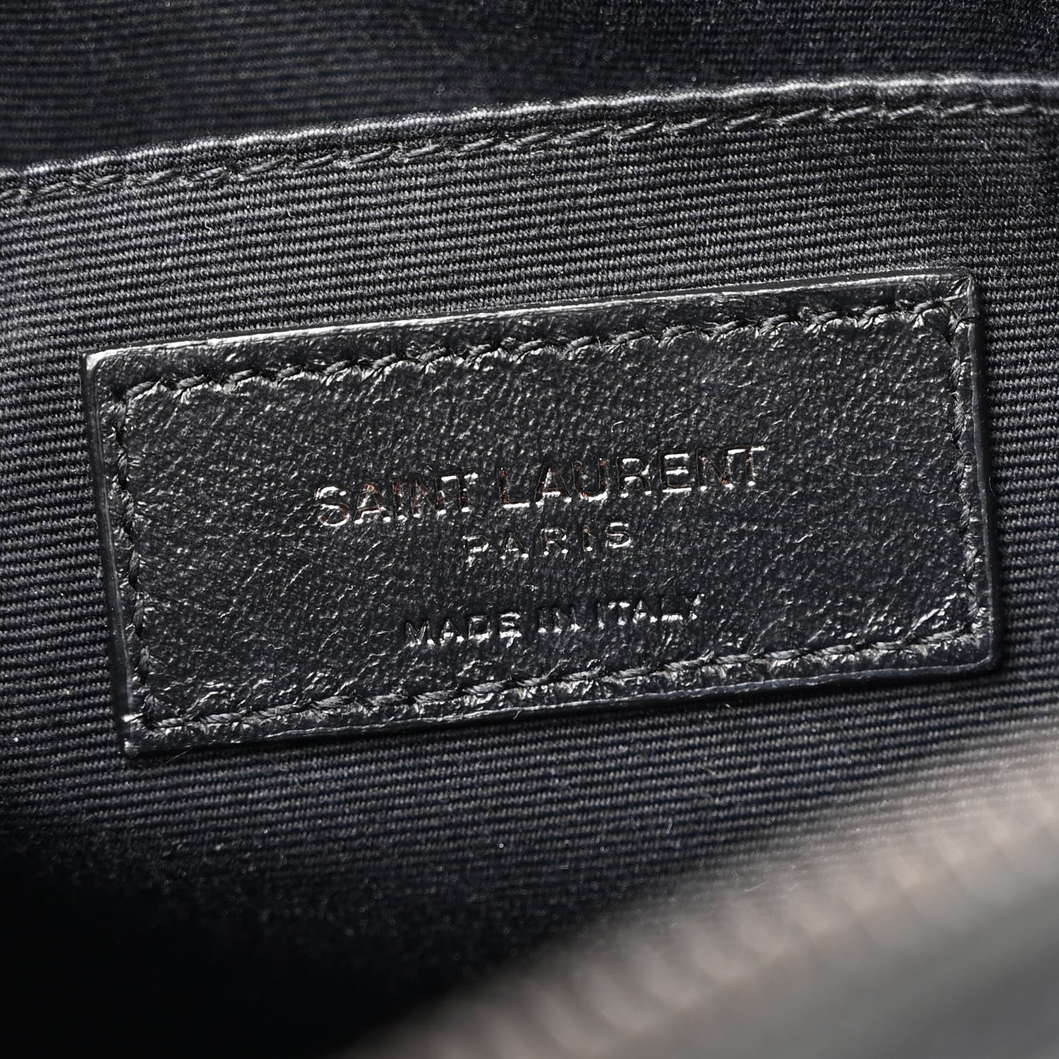 Saint Laurent Calfskin Matelasse Monogram Monochrome Lou Camera Bag Black 6 of 11