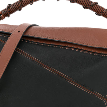 Loewe Calfskin Small Craft Puzzle Bag Tan Black 8 of 15
