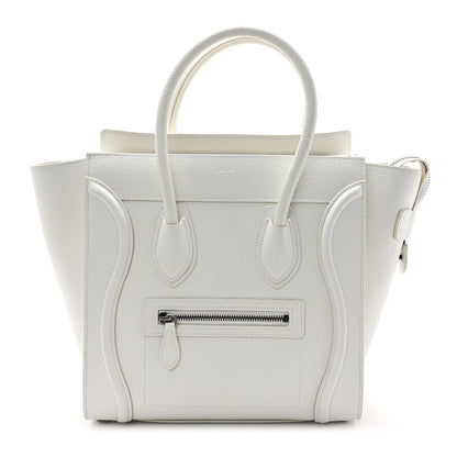 Celine Drummed Calfskin Micro Luggage White 1 of 10