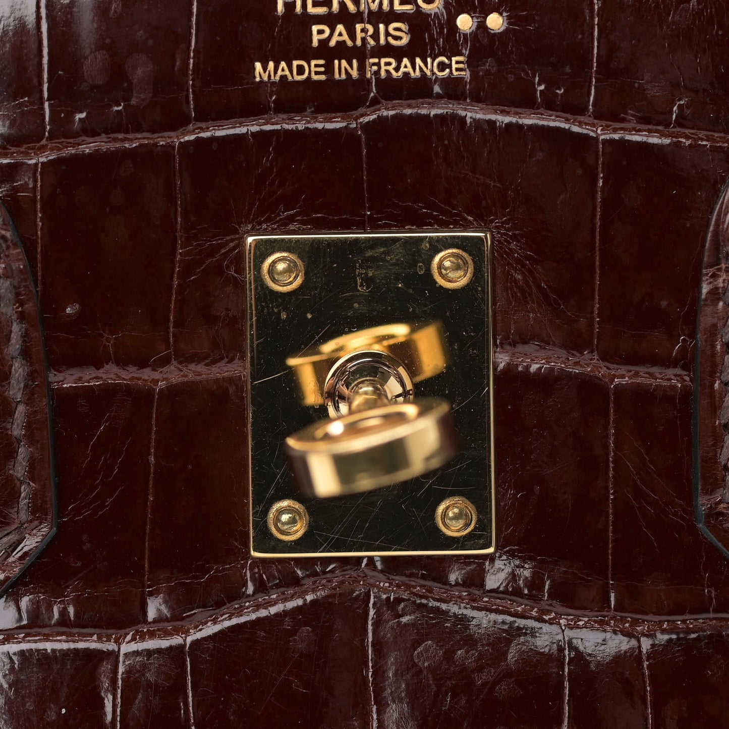 Shiny Niloticus Crocodile Birkin 25 Miel