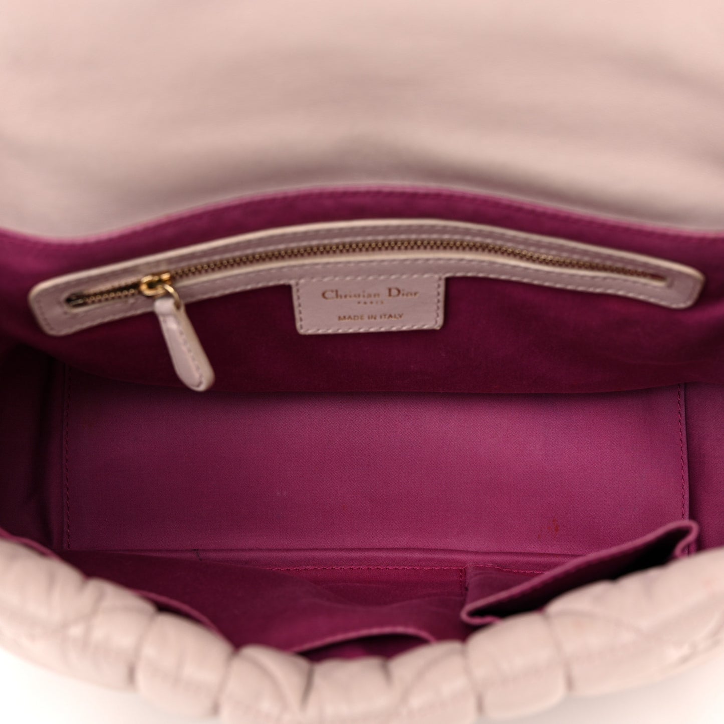 Lambskin Cannage Small Milly La Foret Shoulder Bag Pink