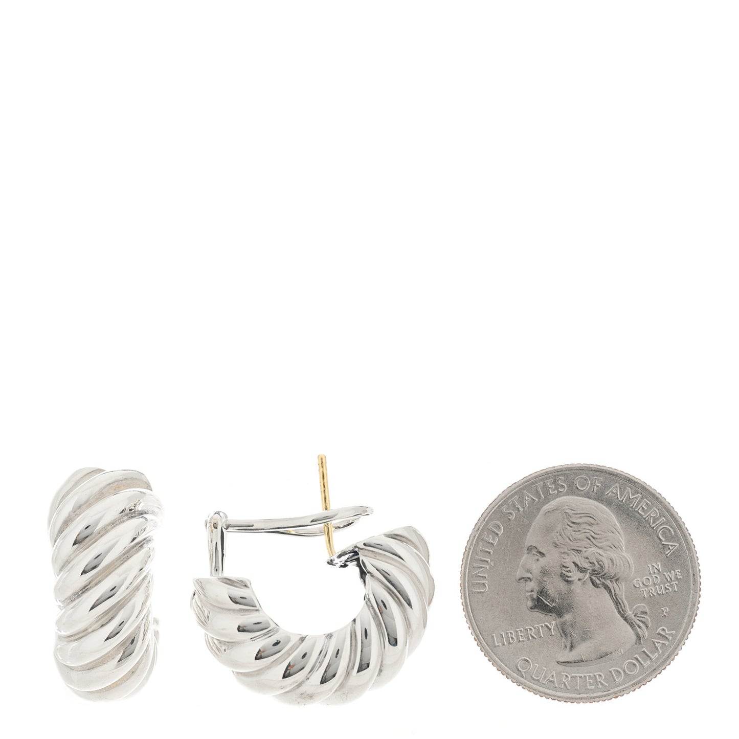 Sterling Silver Cable Hoop Earrings