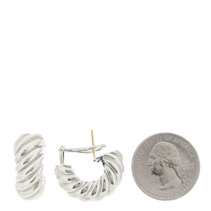 David Yurman Sterling Silver Cable Hoop Earrings 2 of 4