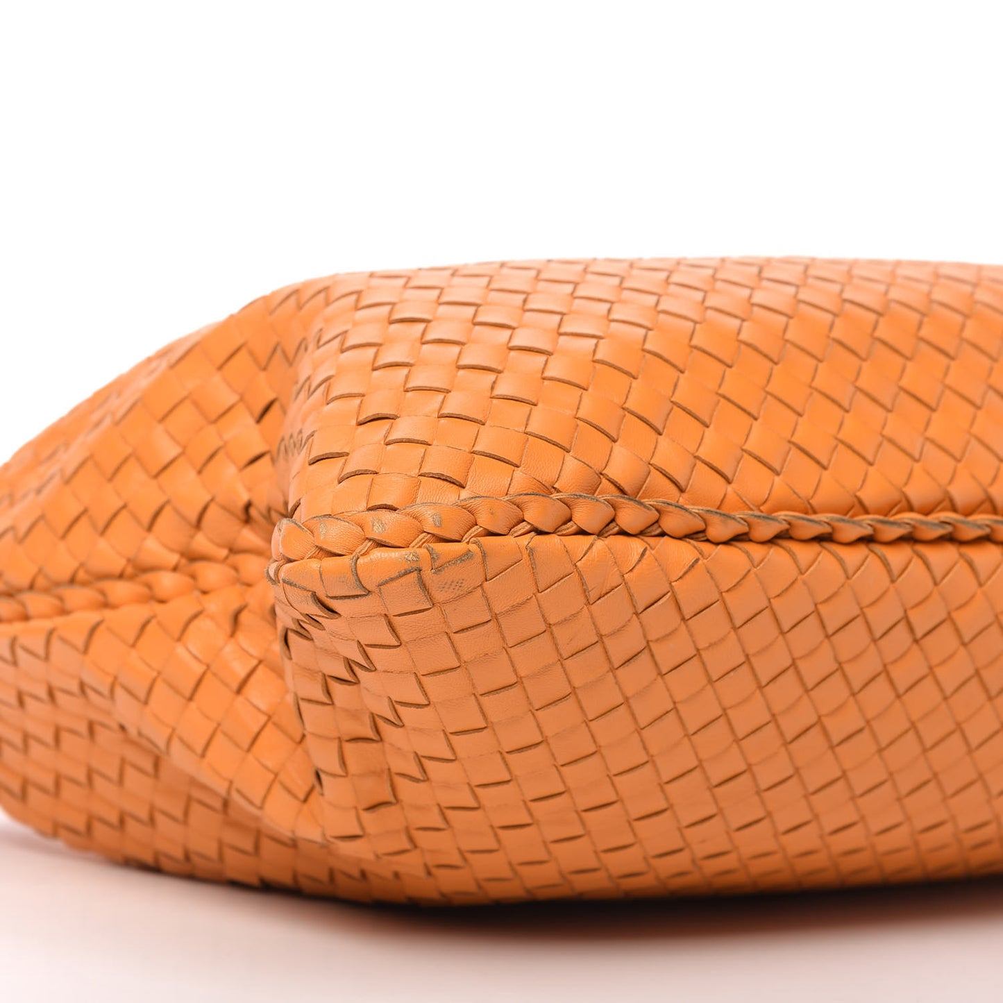 Nappa Intrecciato Large Veneta Hobo Orange