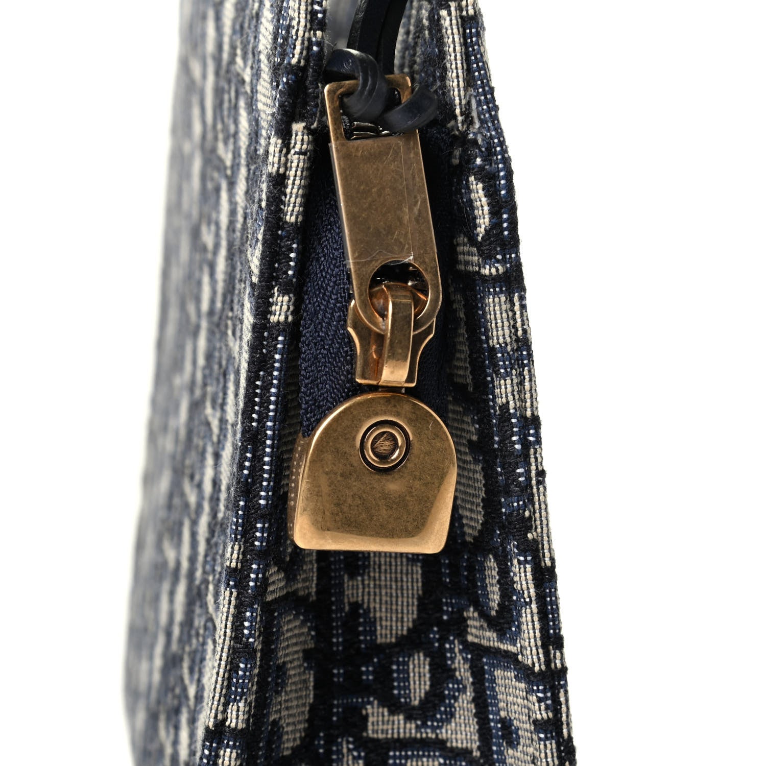 Christian Dior Oblique Zipped Pouch Clutch Blue 5 of 6