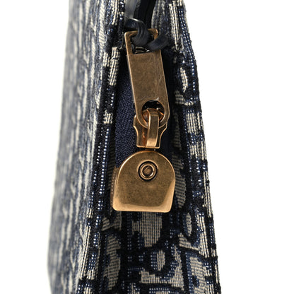 Christian Dior Oblique Zipped Pouch Clutch Blue 5 of 6
