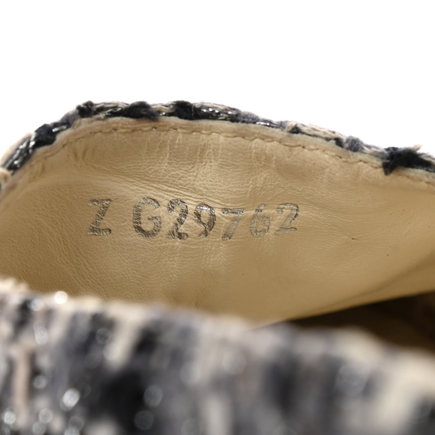 Metallic Tweed Lambskin CC Espadrilles 38 Blue Black Silver