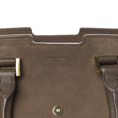 Saint Laurent Suede Small Classic Y Cabas Fog 8 of 11