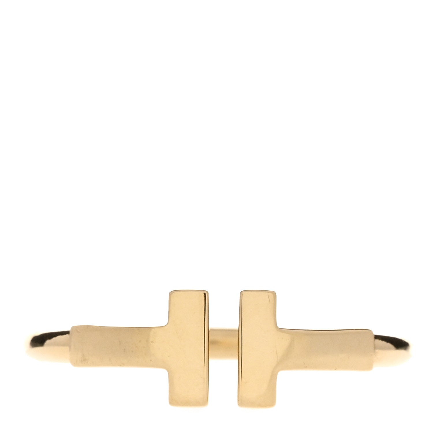 Tiffany 18K Yellow Gold T Wire Ring 52 6 1 of 4