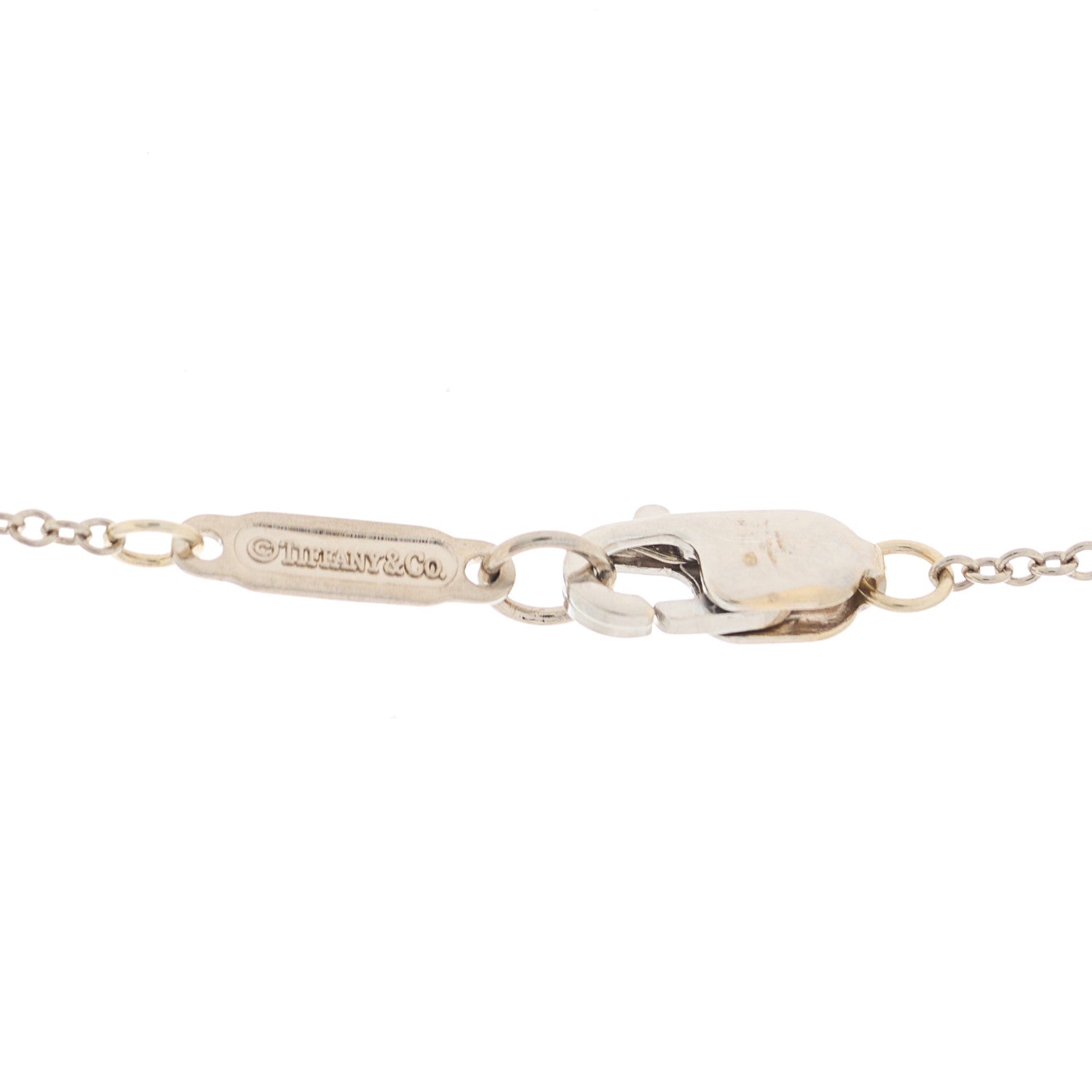 Tiffany 18K White Yellow Gold Multi-Heart Drop Pendant Necklace 4 of 5