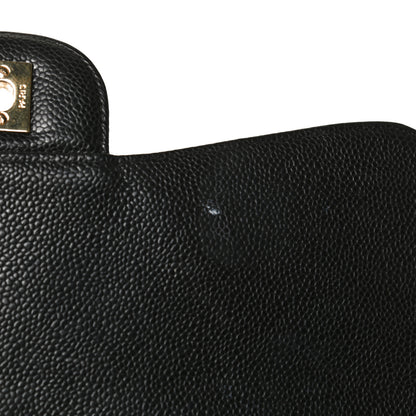 Chanel Caviar Quilted Jumbo Single Flap Black 12 of 16