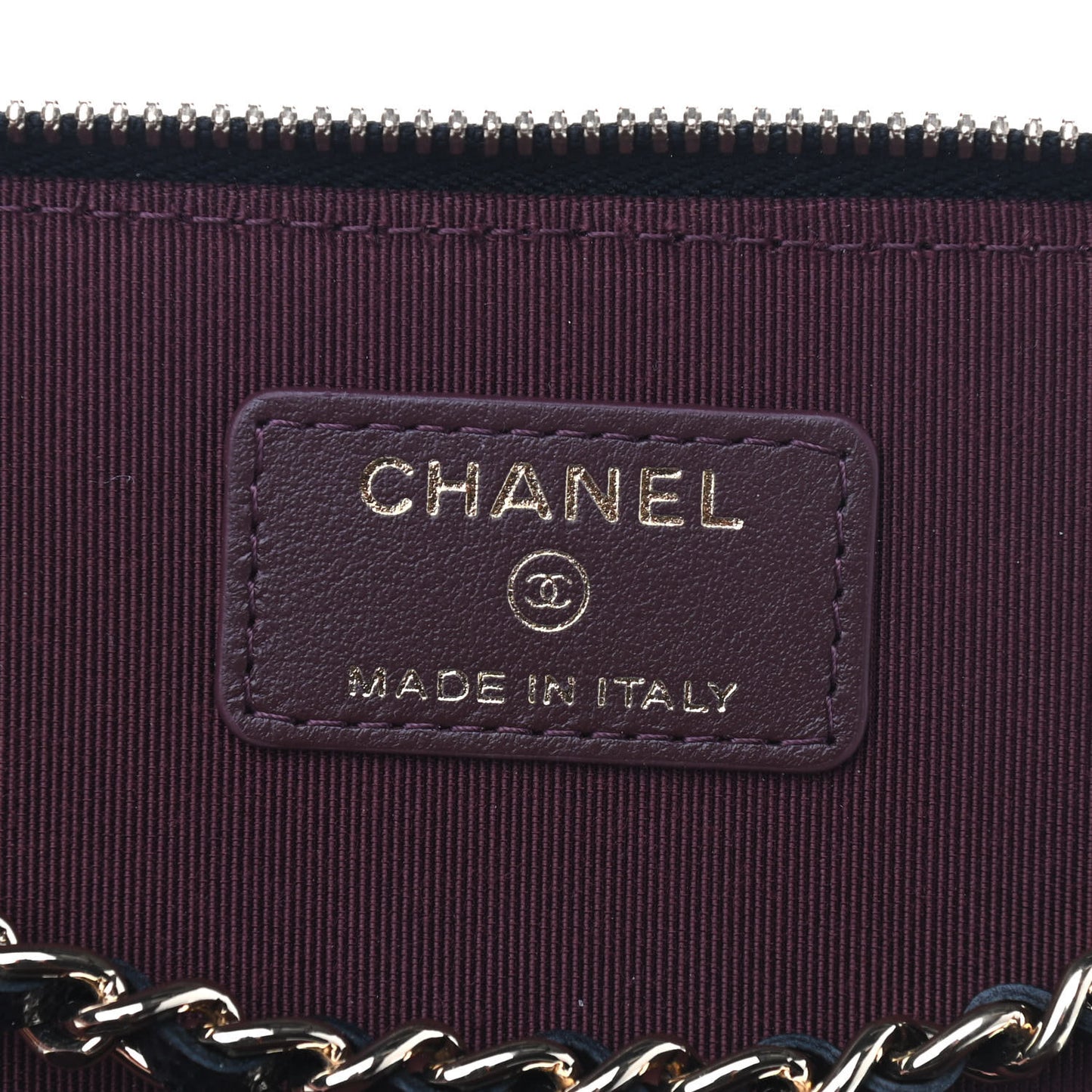 Caviar Quilted Small Vanity Case With Chain Black
