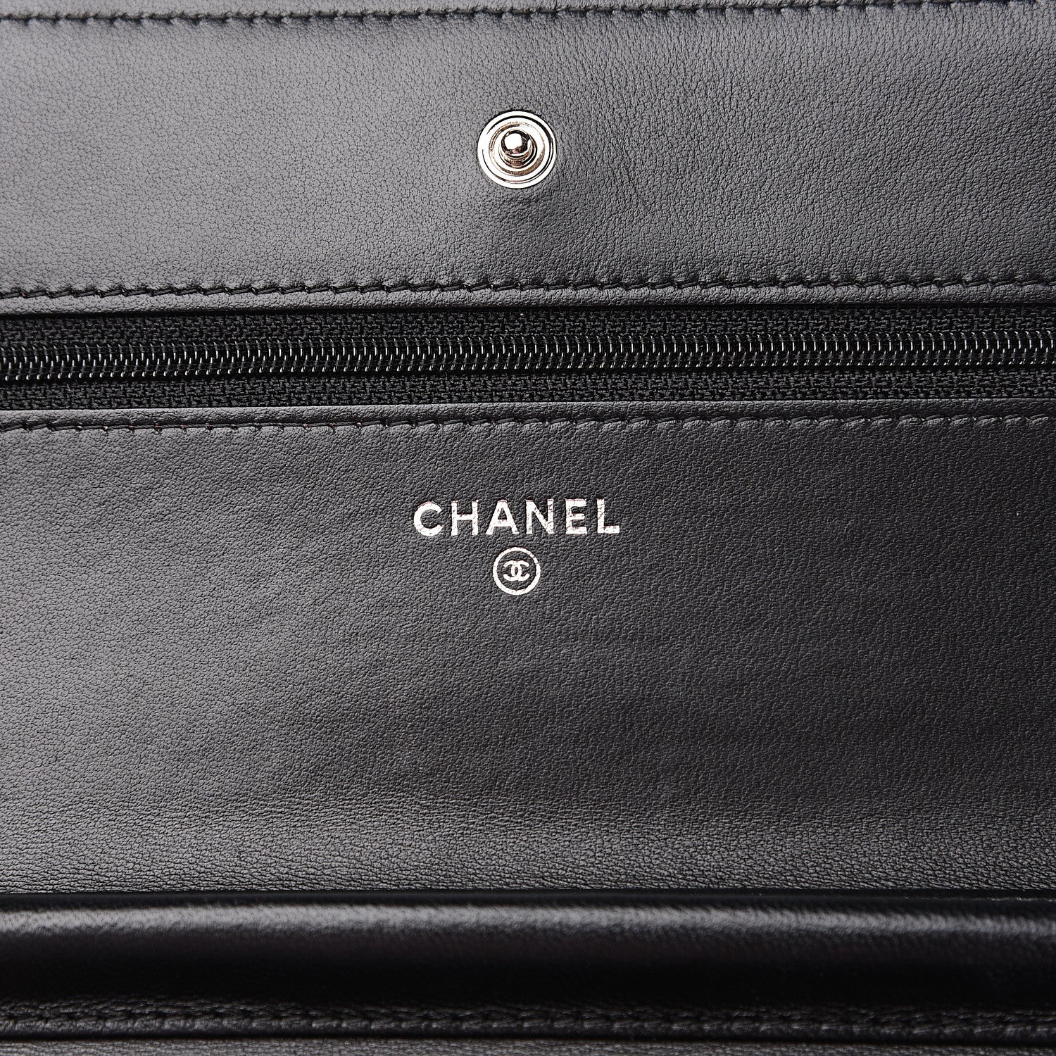 Chanel Lambskin Quilted Wallet On Chain WOC Black 5 of 12
