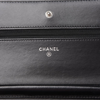 Chanel Lambskin Quilted Wallet On Chain WOC Black 5 of 12