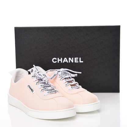 Chanel Canvas Womens Sneakers 40 Light Pink 10 of 10