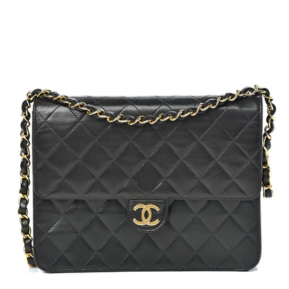 Chanel Lambskin Quilted Small Single Flap Bag Black 1 of 15
