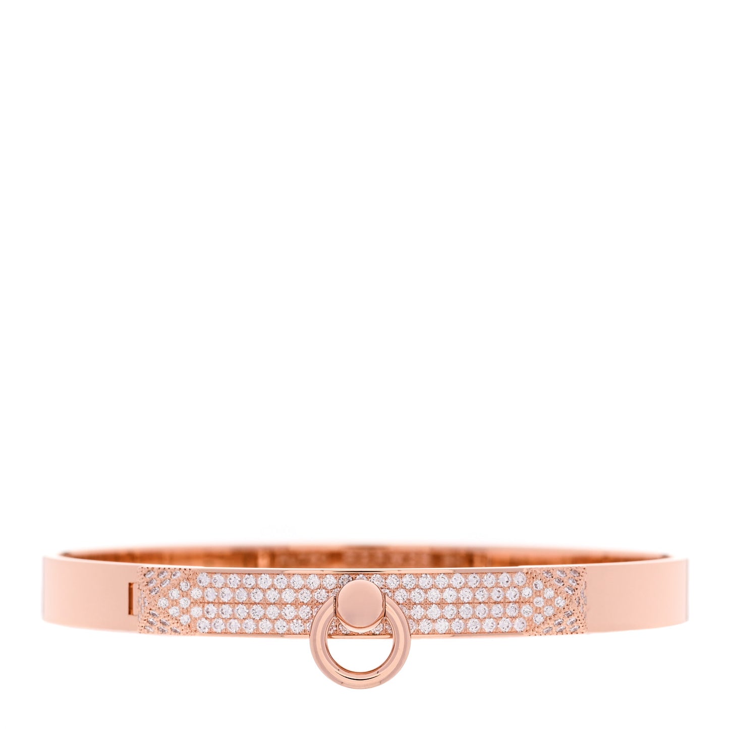 18K Rose Gold Diamond PM Collier De Chien Pave Bracelet SH