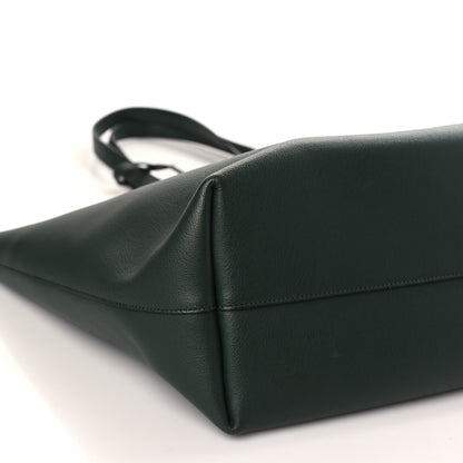 Saint Laurent Calfskin Large Shopping Tote Dark Green 9 of 11