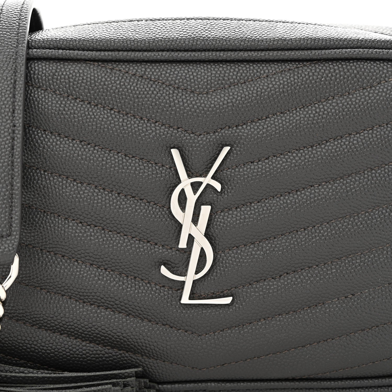 Saint Laurent Grain De Poudre Matelasse Monogram Mini Lou Camera Bag Storm 8 of 10