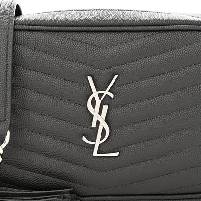 Saint Laurent Grain De Poudre Matelasse Monogram Mini Lou Camera Bag Storm 8 of 10