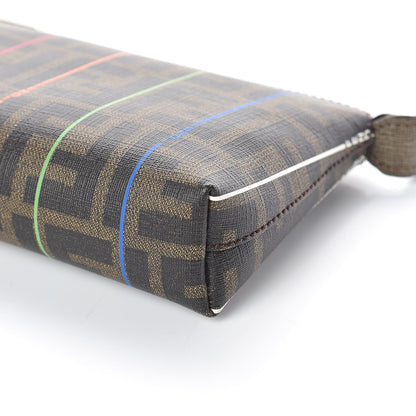 Fendi Zucca Spalmati Striped Pochette Tobacco Multicolor 9 of 9