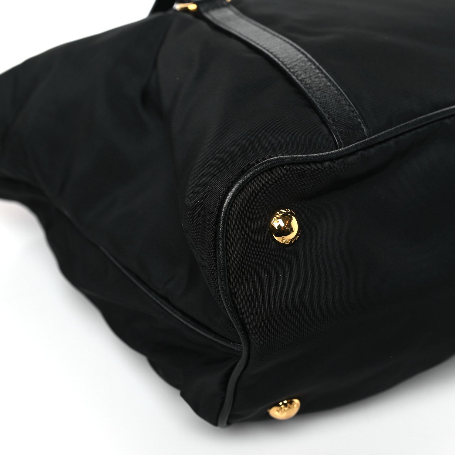 Prada Saffiano Tessuto Nylon Shopping Tote Black 7 of 8