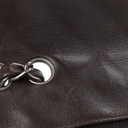 Chanel Washed Lambskin Quilted Jumbo Hybrid Reissue Flap Dark Brown 8 of 11