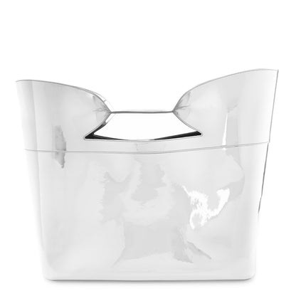 Alexander McQueen Metallic Faux Patent Large The Bow Bag Silver 2 of 9