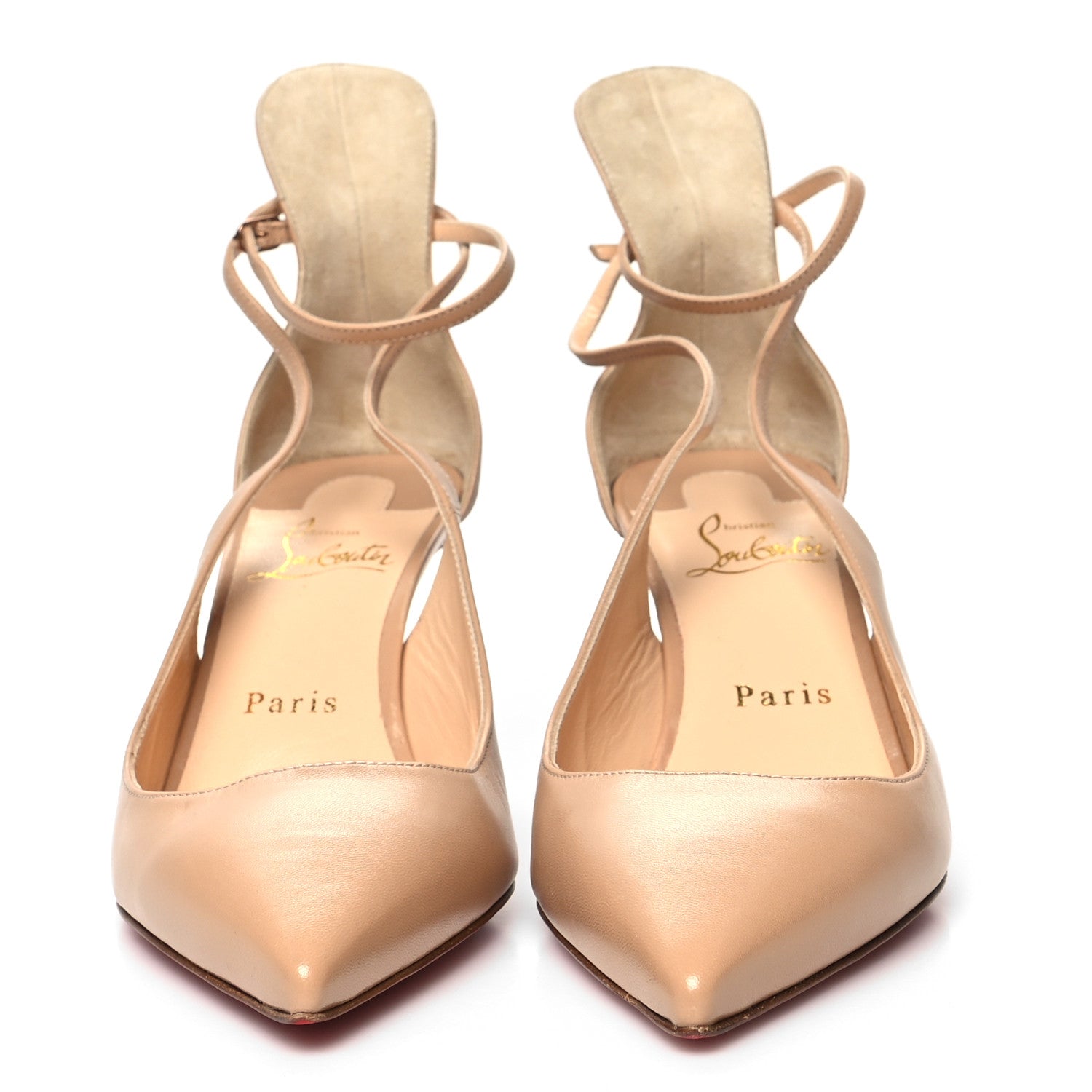 Christian Louboutin Nappa Mascara 70 Pumps 37.5 Nude 2 of 9