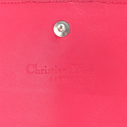 Christian Dior Lambskin Cannage Lady Dior Flap Wallet Pink 6 of 11