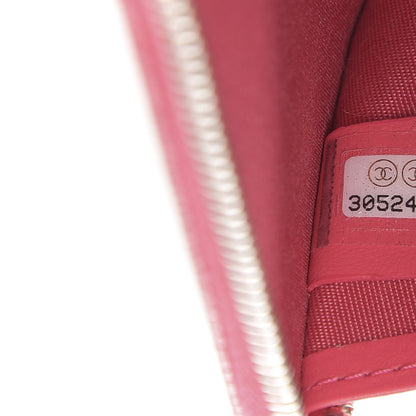 Chanel Caviar Camellia Embossed Key Holder Case Pink 7 of 8
