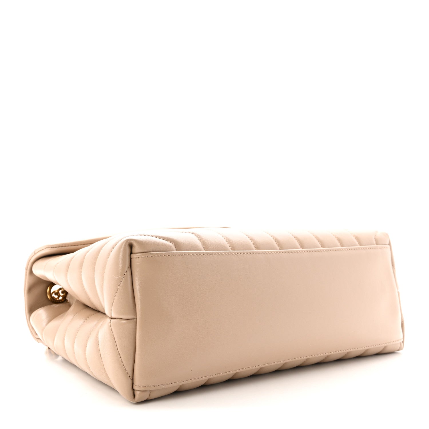 Saint Laurent Calfskin Y Quilted Monogram Medium Loulou Chain Satchel Dark Beige 4 of 10