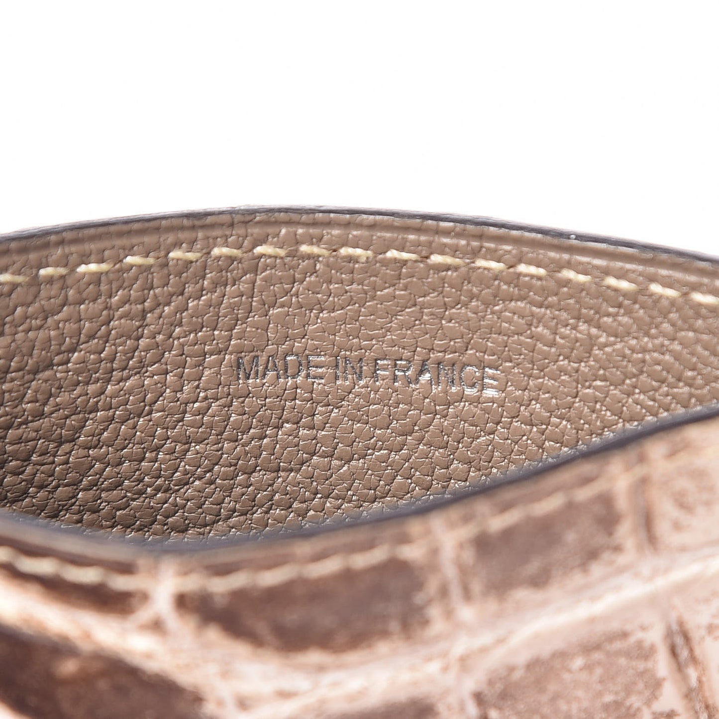 Matte Niloticus Crocodile Himalaya Petit H Card Case Blanc