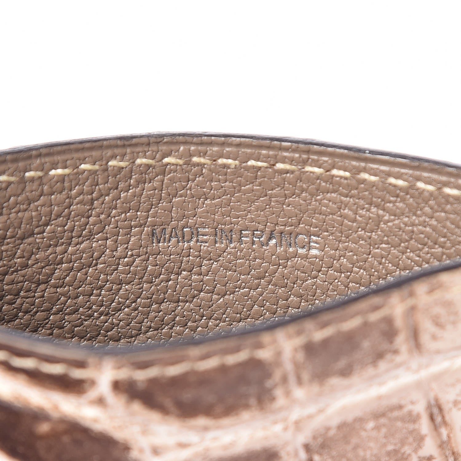 Hermes Matte Niloticus Crocodile Himalaya Petit H Card Case Blanc 7 of 9