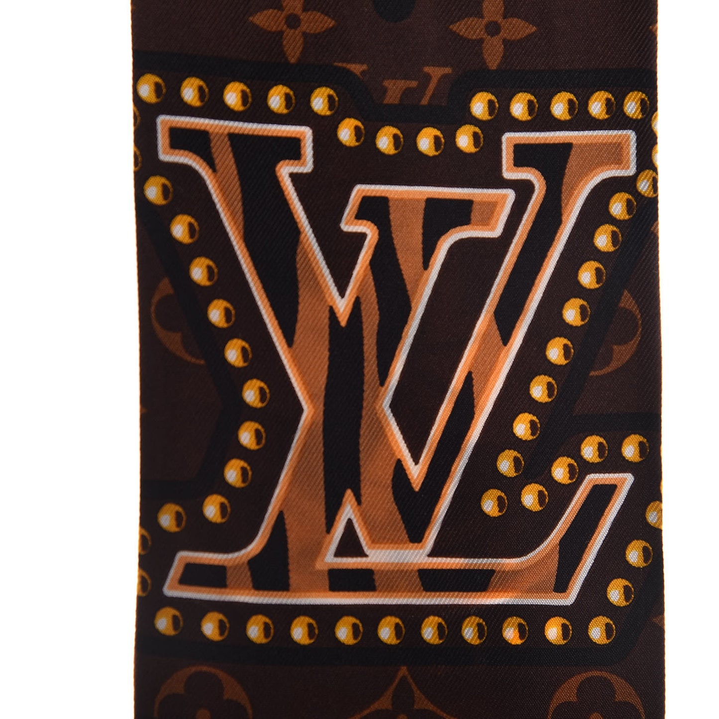 Silk Monogram LV World Bandeau Brown