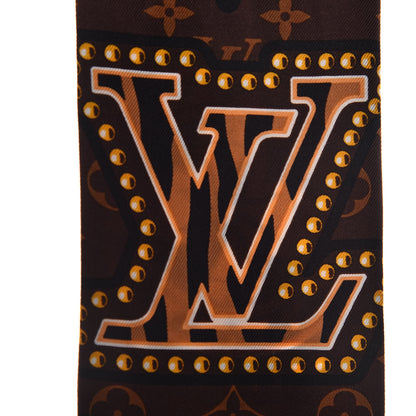 Louis Vuitton Silk Monogram LV World Bandeau Brown 6 of 6