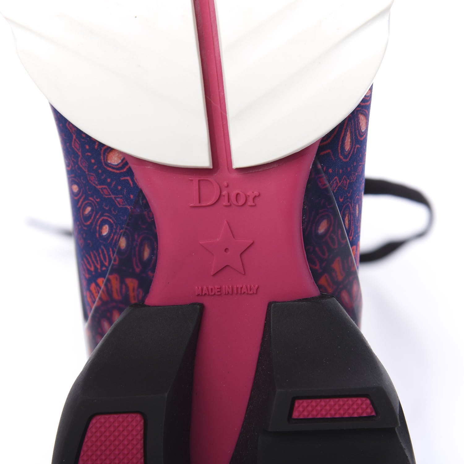 Christian Dior Technical Fabric Rubber Womens Fireworks D-Connect Sneakers 35 Deep Blue Pink 8 of 9