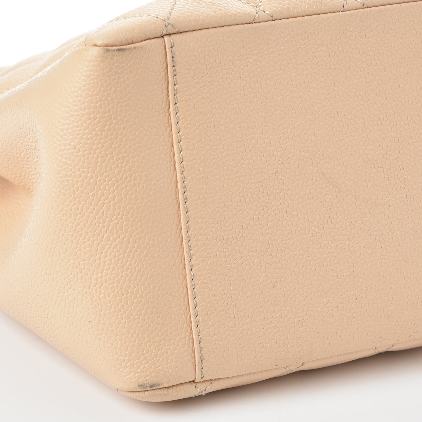 Caviar Quilted Grand Shopping Tote GST Beige Clair
