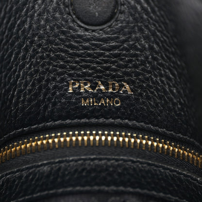 Prada Vitello Daino Pocket Shopping Tote Black 6 of 12