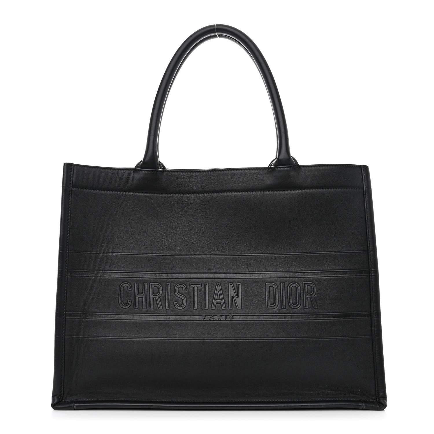 Christian Dior Calfskin Embossed Medium Book Tote Black 1 of 10