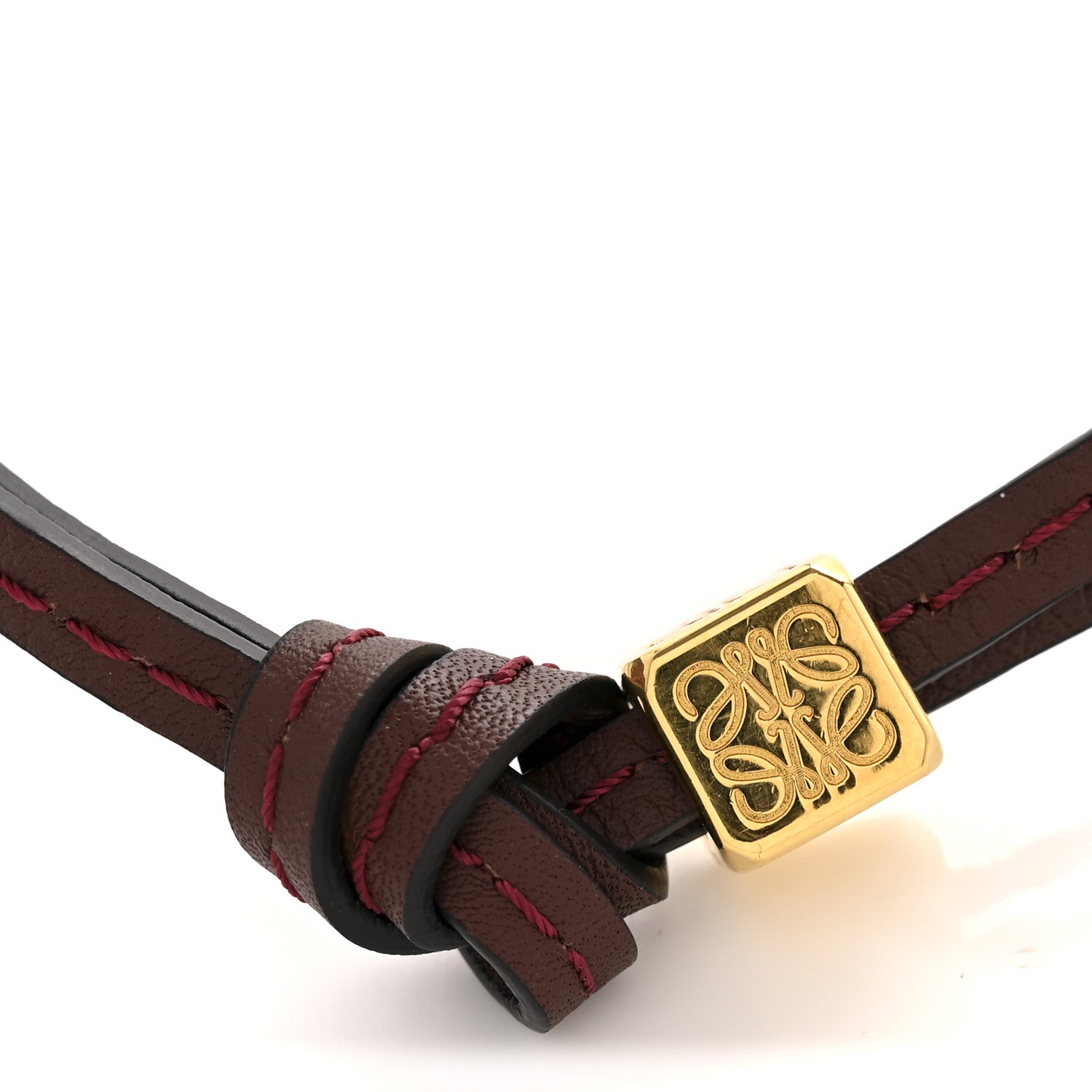 Loewe Calfskin Anagram Dice Bag Charm Dark Burgundy 5 of 5