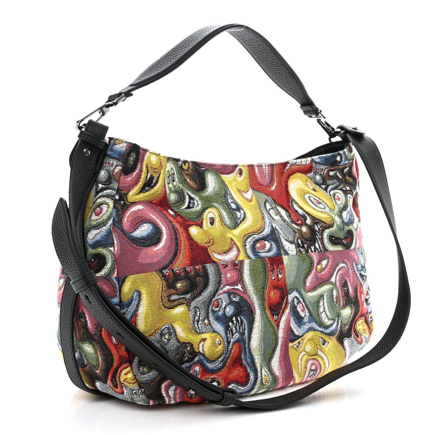 Christian Dior X KENNY SCHARF Jacquard Printed Soft Saddle Bag Multicolor 3 of 10