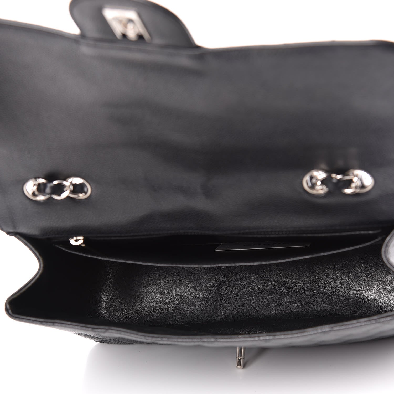 Chanel Caviar Quilted Jumbo Single Flap Black 8 of 11