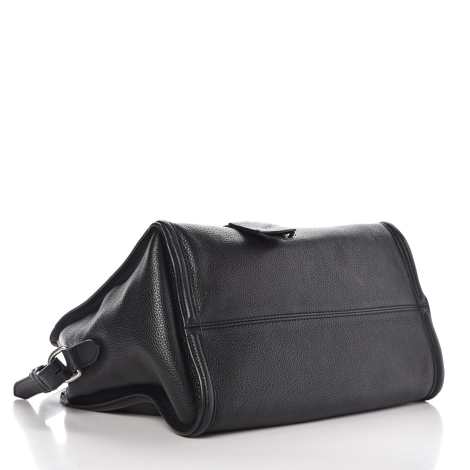 Alexander McQueen Pebbled Calfskin Small Skull Padlock Zip Around Tote Black 5 of 15