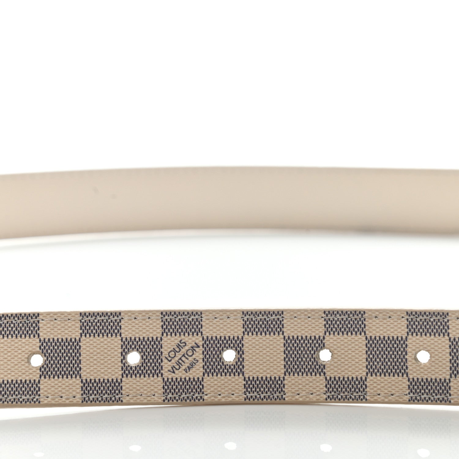 Louis Vuitton Mini Damier Azur 25mm LV Initiales Belt 80 32 5 of 6