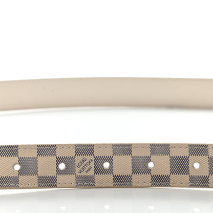 Louis Vuitton Mini Damier Azur 25mm LV Initiales Belt 80 32 5 of 6