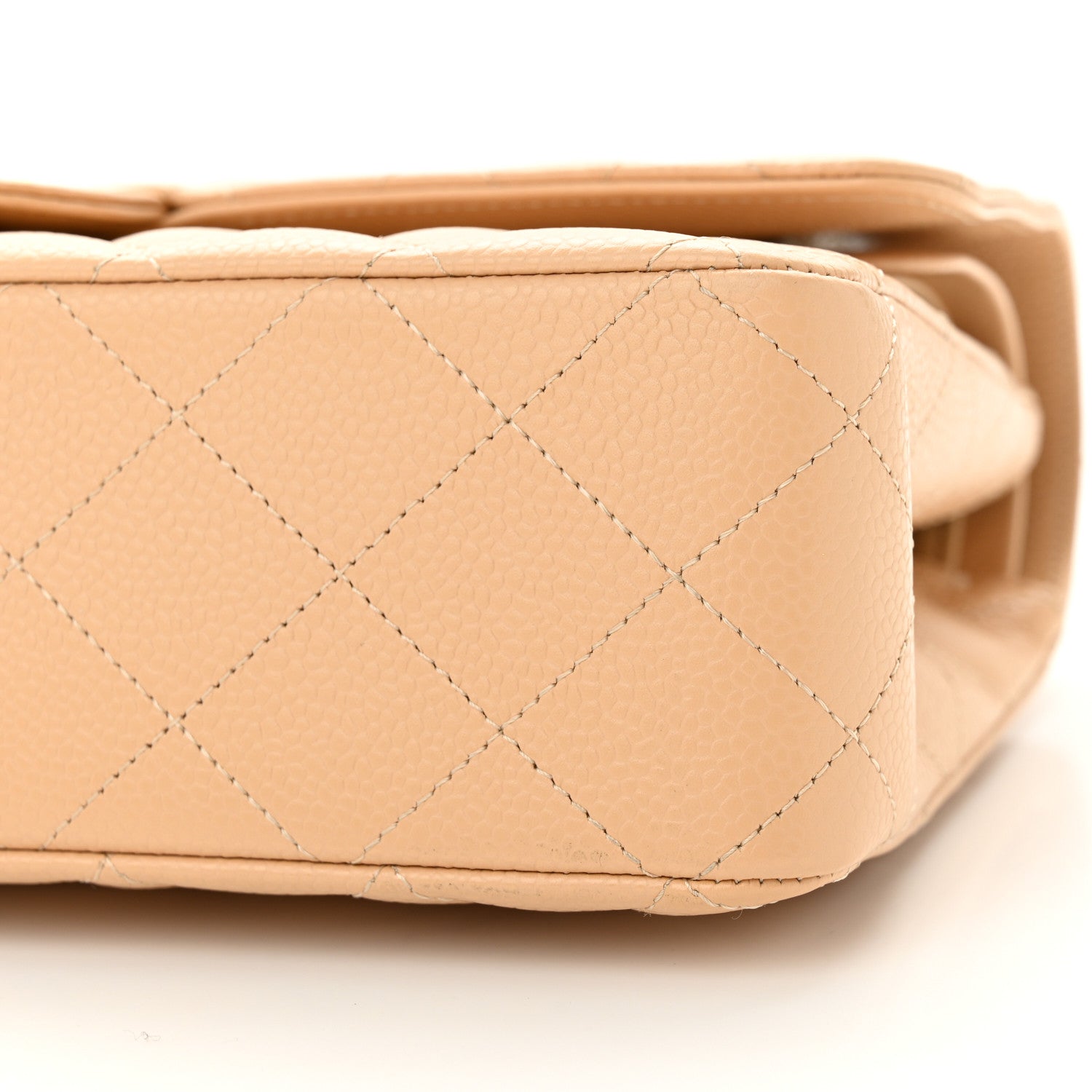 Chanel Caviar Quilted Medium Double Flap Beige 10 of 12