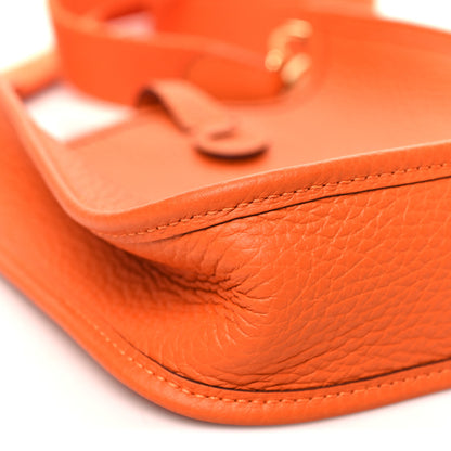 Hermes Taurillon Clemence Evelyne TPM Orange 9 of 11